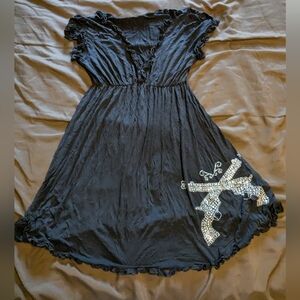 Ruffle trim bling dress